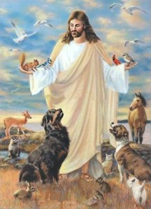 Jesus with animals